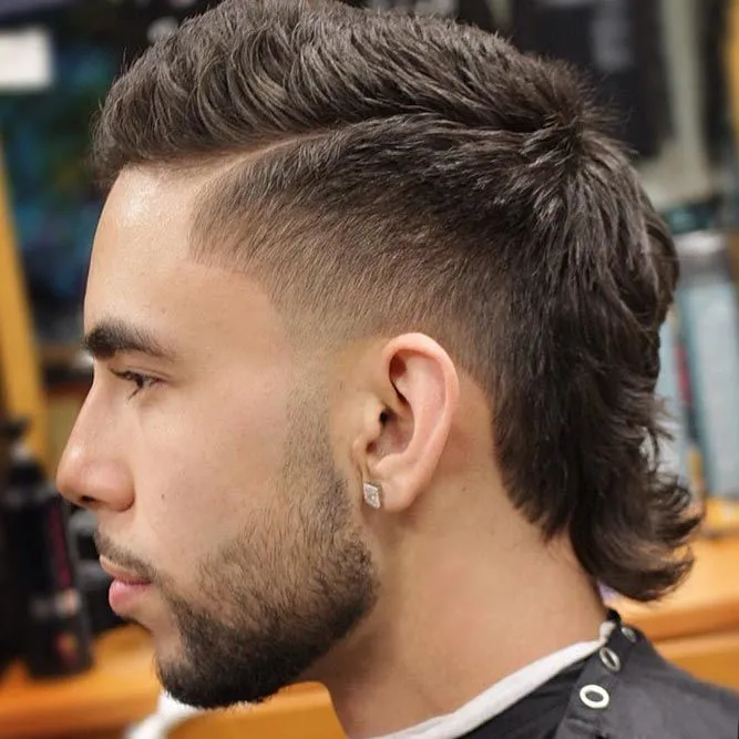 Comb over Mullet