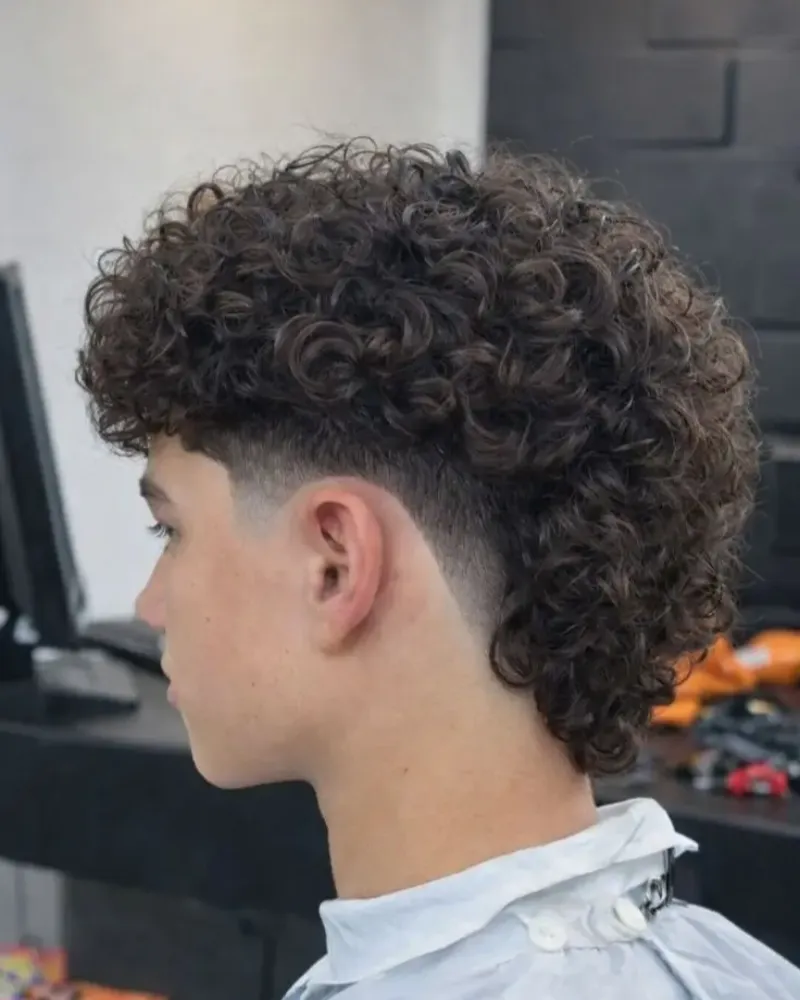Modern Mullet for Curly hair