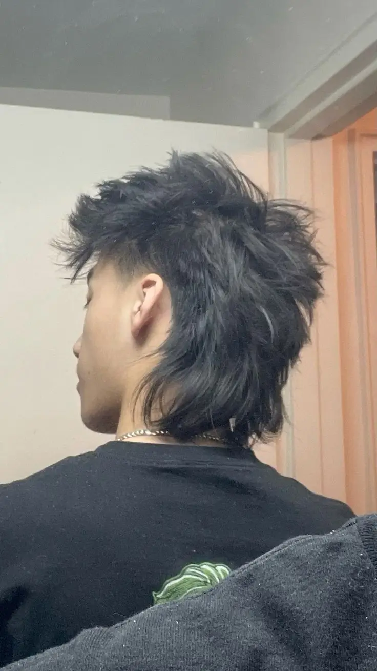 Sexy Modern Mullet from the back