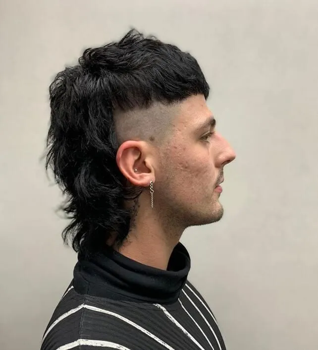 Black Hair Mullet