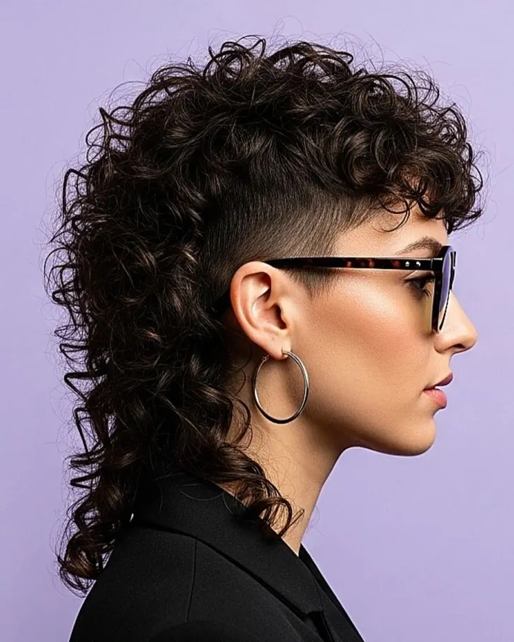 Black Hair Mullet