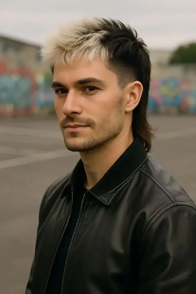Bleached and Platinum Mullet