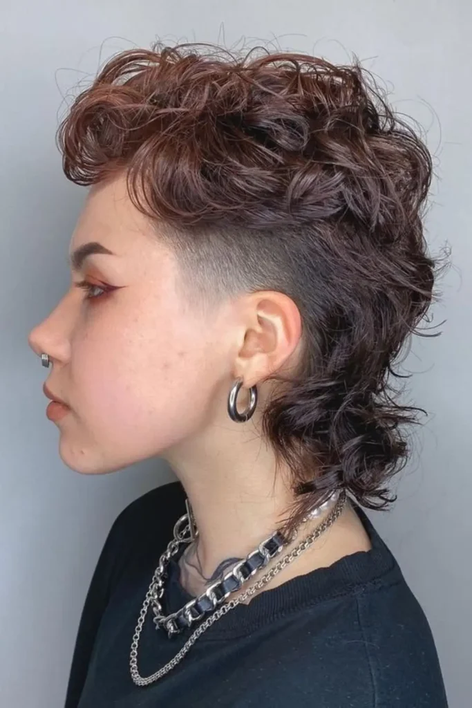 Brunette mullet